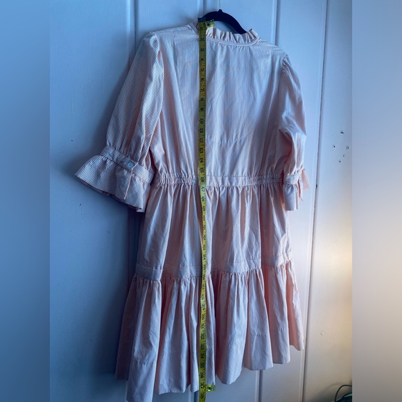 Gretchen Scott Designs Peach and Pink Striped dress szM - Picture 4 of 4